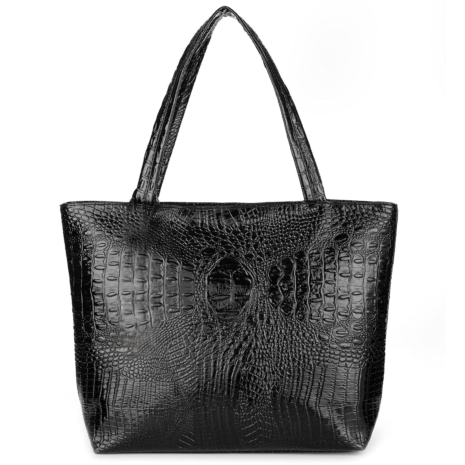SUMGOGOPurse and Handbag for Women Crocodile Satchel Large Shoulder Tote Bag Wallets