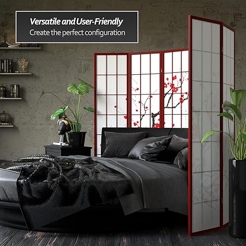 Miniatura 16 de Red Lantern SS-BLOSSOM-Black-4P - Divisor de habitación, 4 paneles, color negro Negro -,Natural,Rosewood,Miel,https://www.amazon.com/dp/undefined