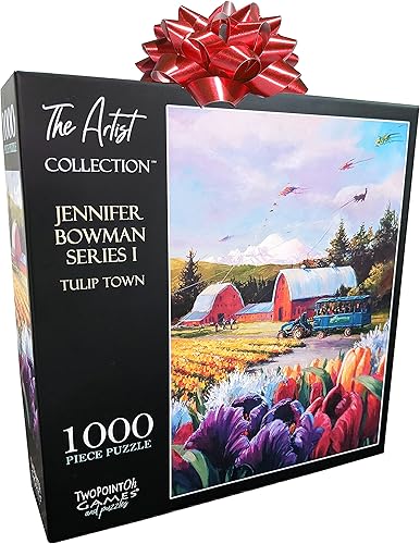 Miniatura 3 de Nearly Impossible - Rompecabezas de 1000 piezas con obra de arte con licencia Tulip Town, rompecabezas más difíciles para adultos y adolescentes