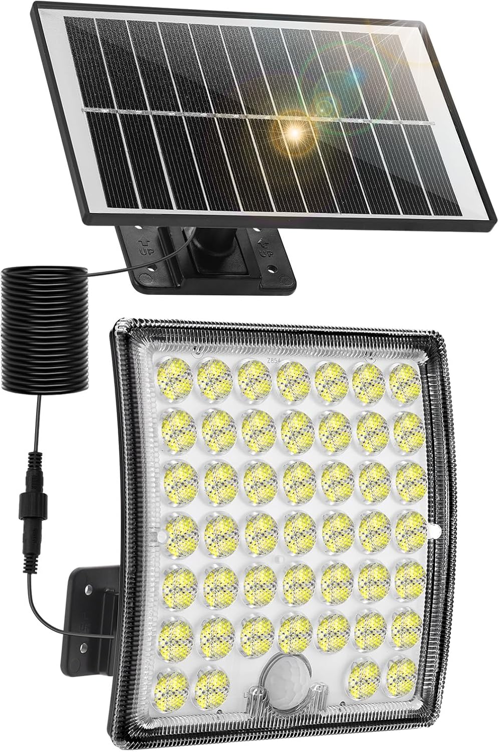 Solar Lights Outdoor Waterproof, Motion Sensor Outdoor Lights, 3 Modes 184 LED 150% Bright Upgraded Convex Lens 16.4 Ft Cord, Dusk to Dawn Solar Flood Light for Porch, Patio, Yard, Garage