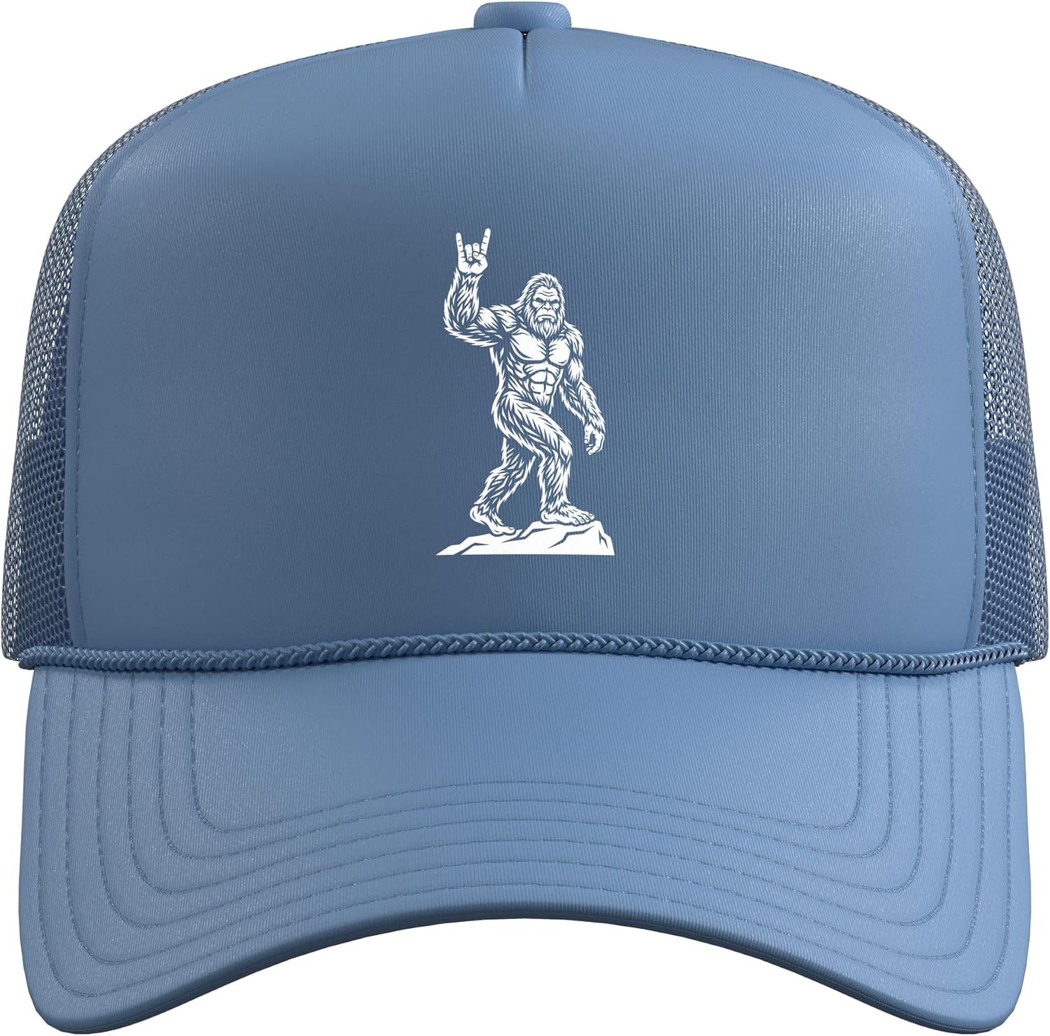 Bigfoot Sasquatch Funny Outdoors Nature Camping Trucker Hat with Adjustable Mesh Back image 2