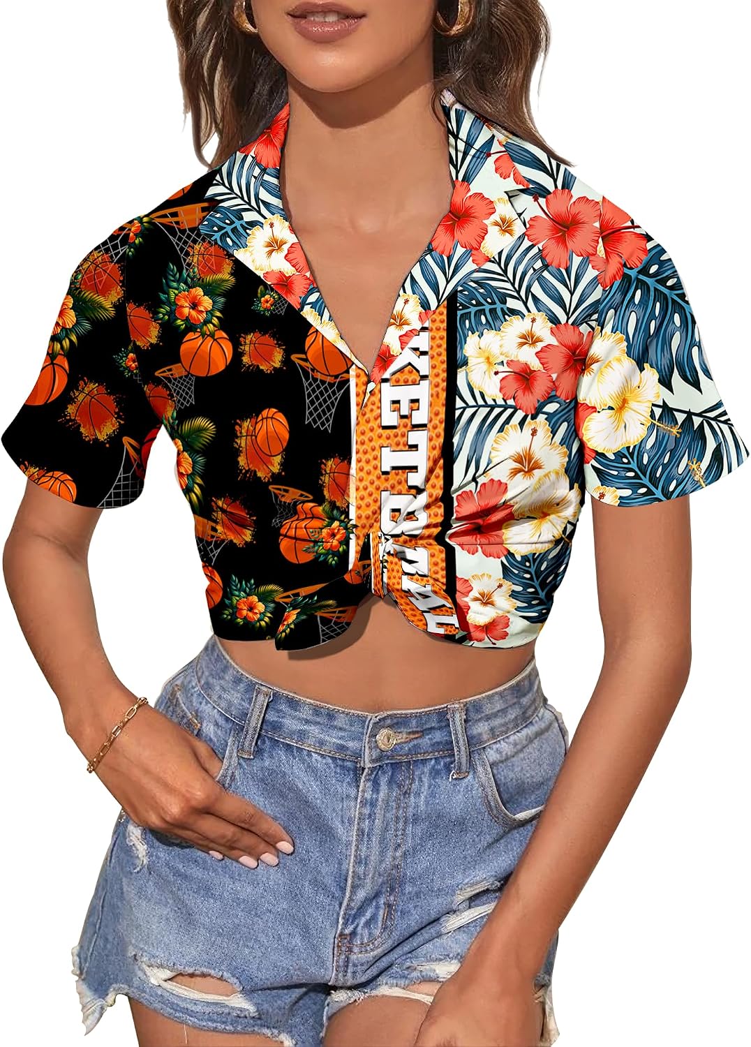 Funny Hawaiian Shirt Tropical Short Sleeve Summer Beach Button Down Hawaiian Ocean Shirts for Men