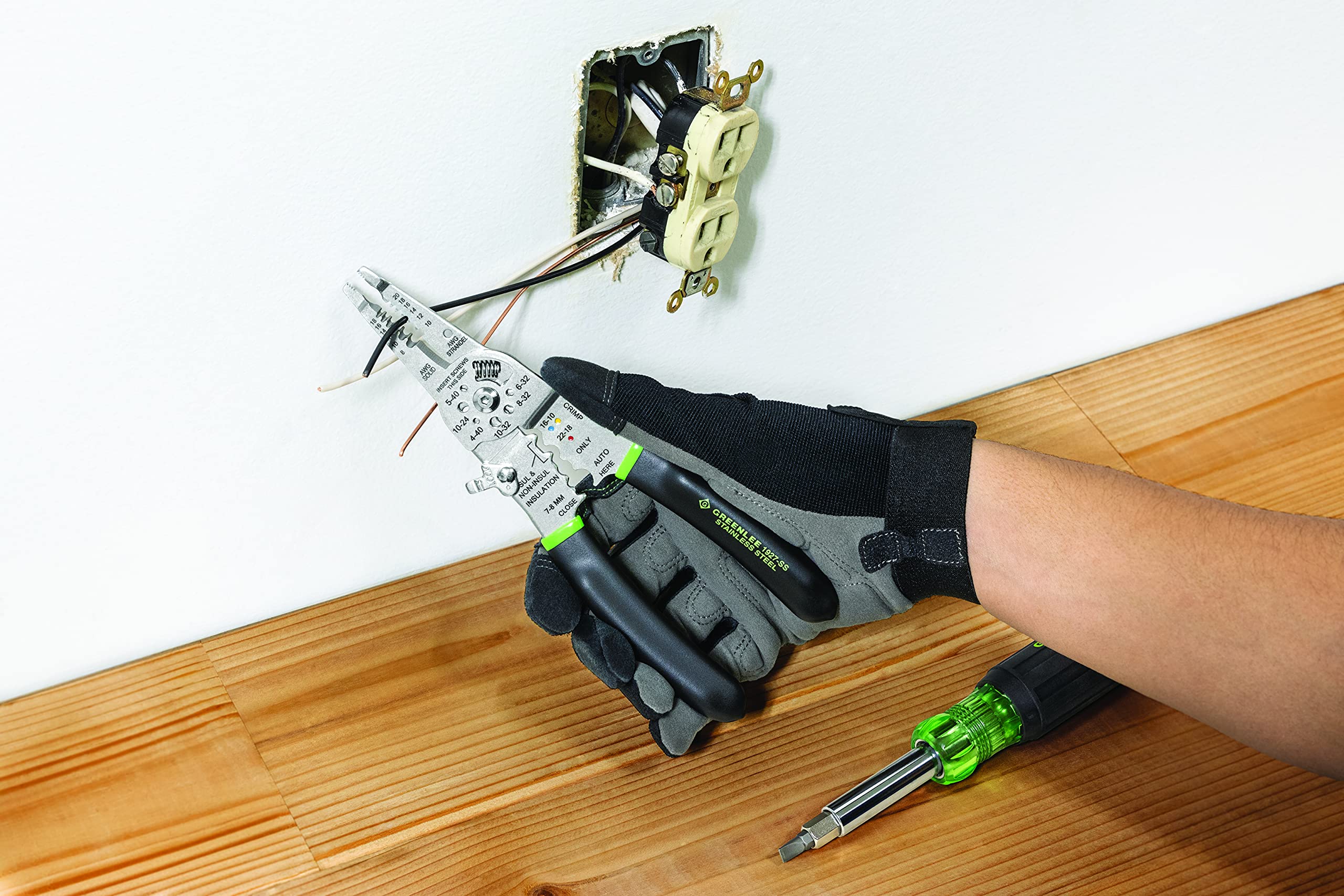 Buy Greenlee, 0159LBFC, 3Piece Electrician Tool Kit with Stainless Steel Wire Stripper and