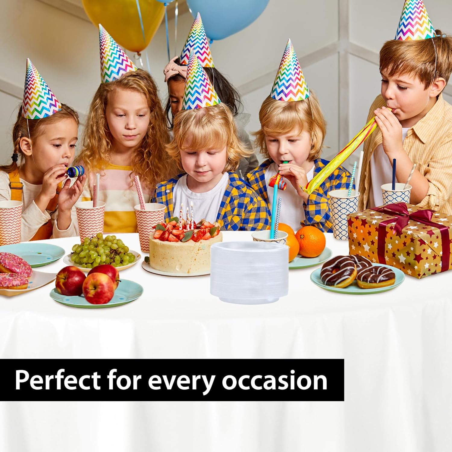 Hanna K. Signature Clear Plastic Plates 7 Inch 600 Count – Heavy Duty Disposable Dinner Plates Bulk for Catering, Weddings & Events