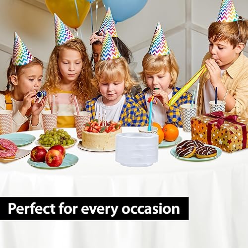 Miniatura 4 de Plato de plástico transparente de alta calidad de color sólido para aperitivos (7 pulgadas), 50 unidades, elegante y duradero para fiestas y eventos