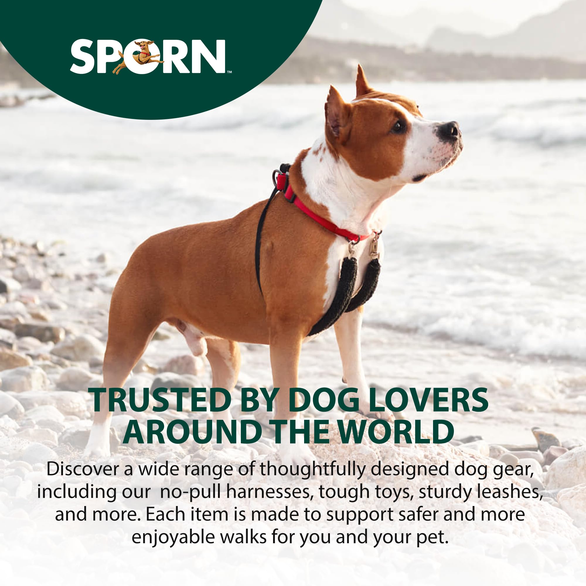 Sporn Arnés para perro con cabestro, talla XL, color azul