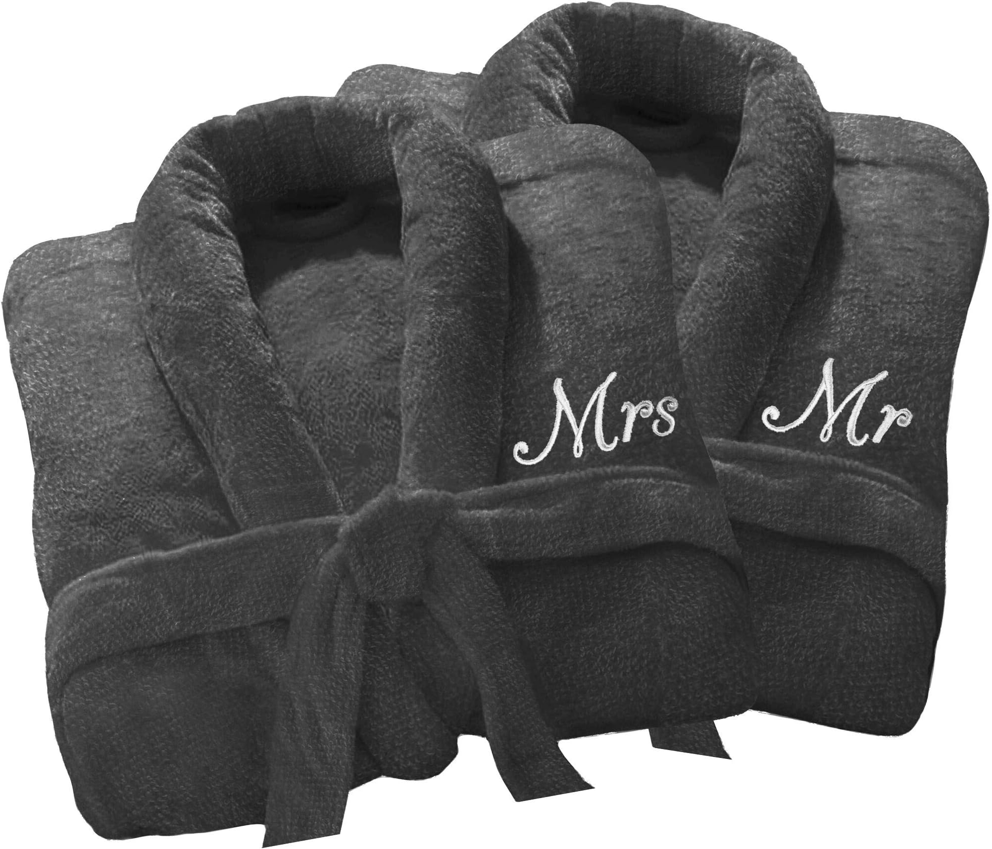 Wedding Personalised Luxury Bath Robe His Hers/Mr Mrs 100% Cotton