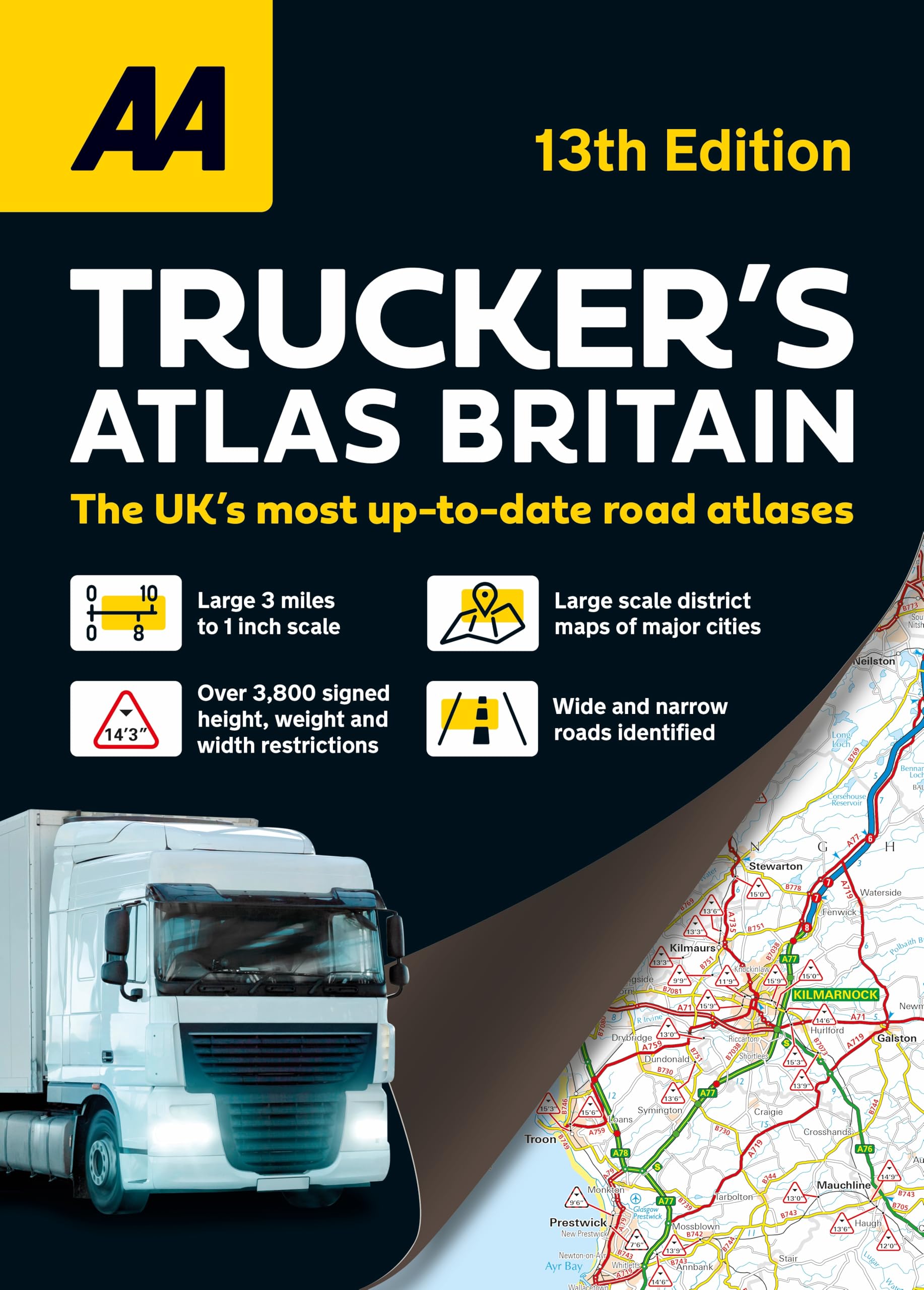 AA Trucker's Atlas Britain (AA Road Atlas Britain) A3 Spiral-bound
