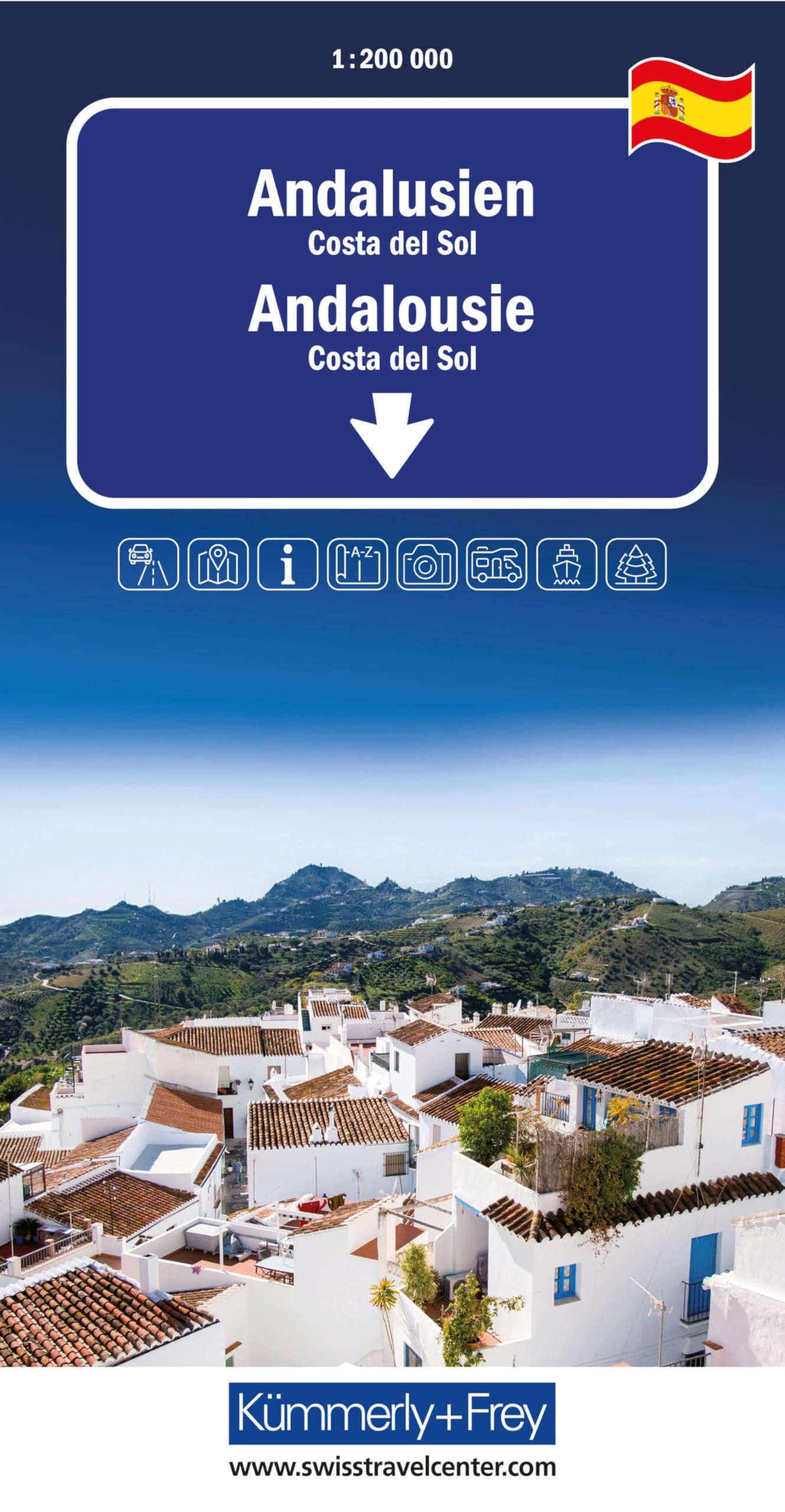 Andalusia / Costa del Sol: Mit Costa del Sol. Inkl. Stadtpläne, Ortsverzeichnis und Reiseinformationen (Regional maps - Spain/Portugal)