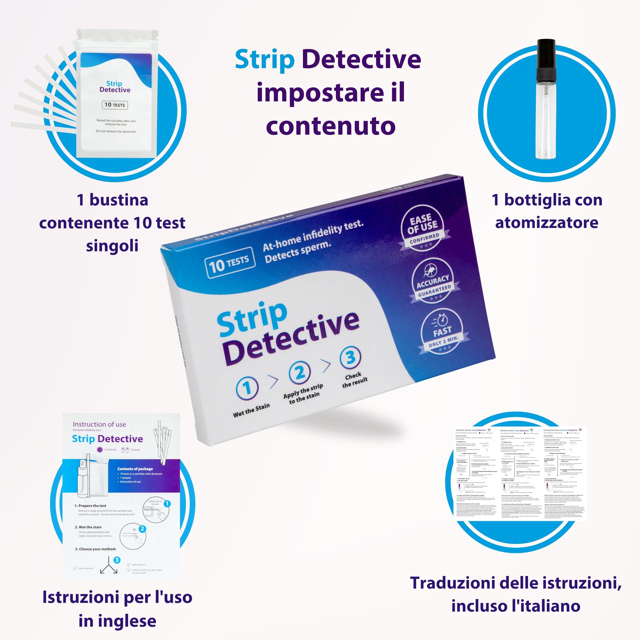 Home Tradimento Test - Test di rilevamento dello sperma, confezione da 10 pezzi