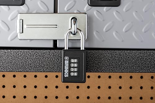 Miniatura 6 de BRINKS - Candado deportivo reajustable de 1.575 in con 4 esferas - Cuerpo fundido a presión de zinc con grillete cromado, azul marino