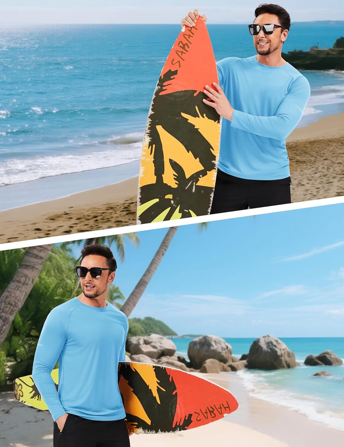 MAGCOMSEN Men's Long Sleeve Shirts UPF 50+ Sun Protection UV Shirt Dry Fit T-Shirts for Hiking Running Athletic - Image 6