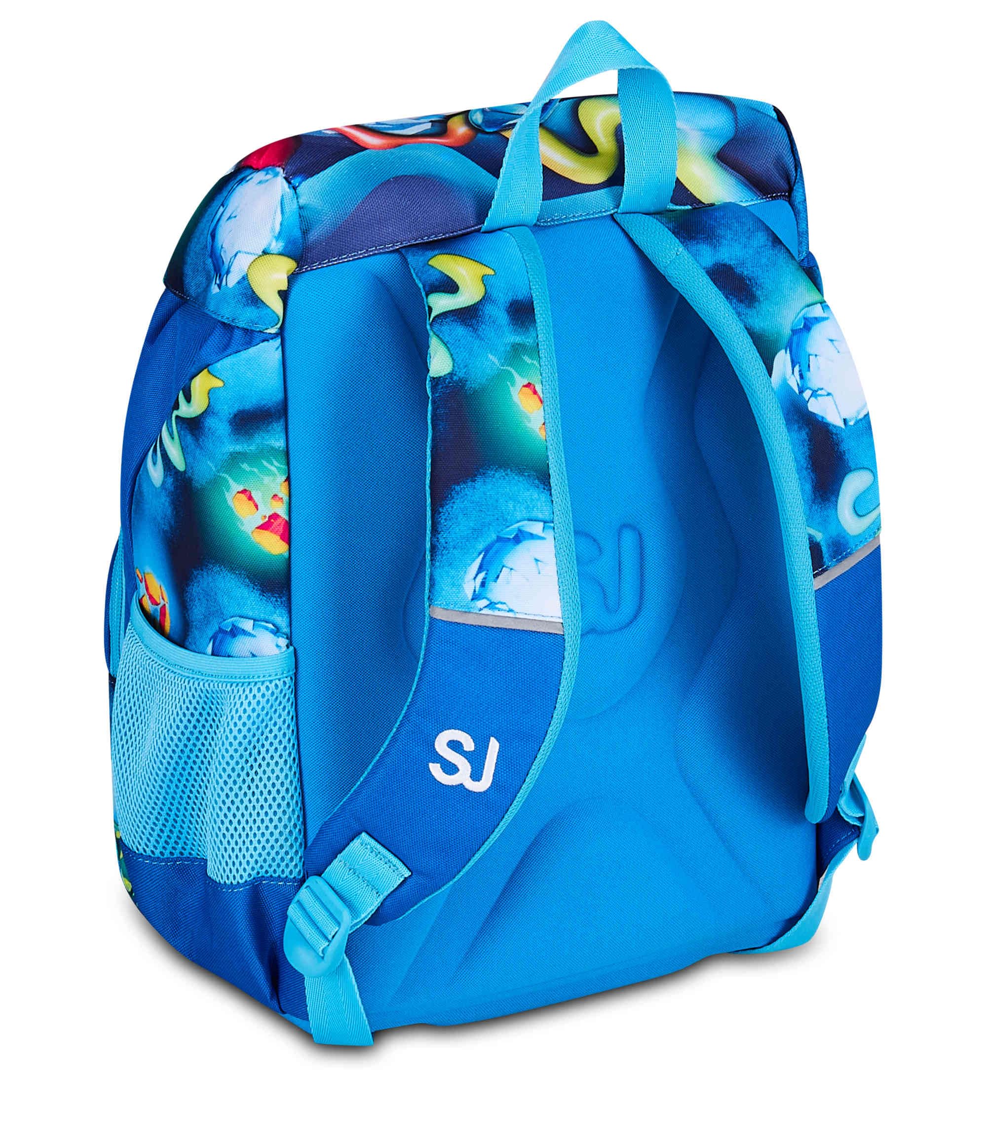 SJ GANG STYLE JAM GANG Zaino Scuola Primino SPACE RIDE, Blu, 20L, Monoscomparto, Doppia tasca frontale, Tasca portaborraccia, Applicazione Astronauta 3D, Scuola elementare, Bambino | Scuola Primaria/Elementare, Monoscomparto, Doppia tasca frontale, Tasca