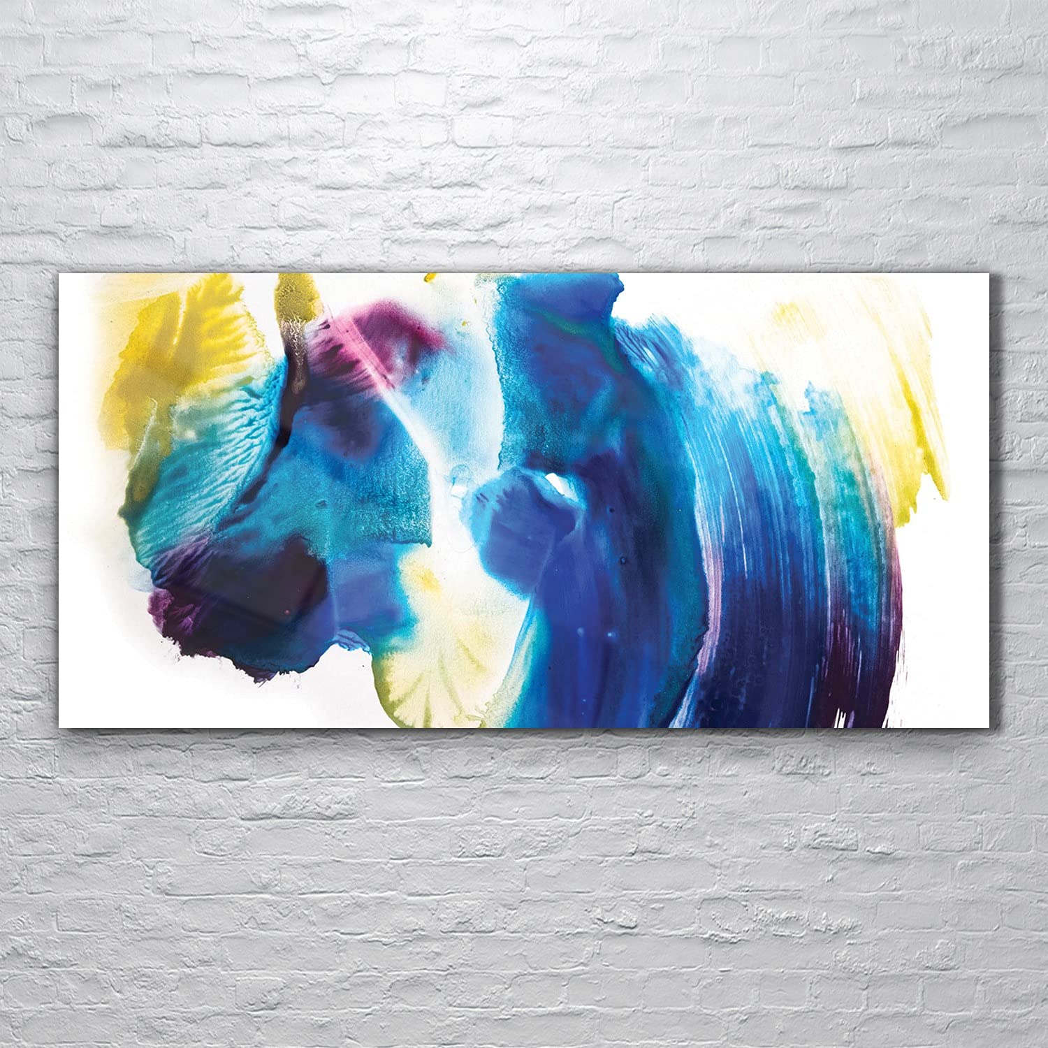 Coloray Pintura acrílica Cuadro De Pared 120x60cm Vidrio Acrílico Sala De Estar Arte Mural - Impresora Arte Abstracción
