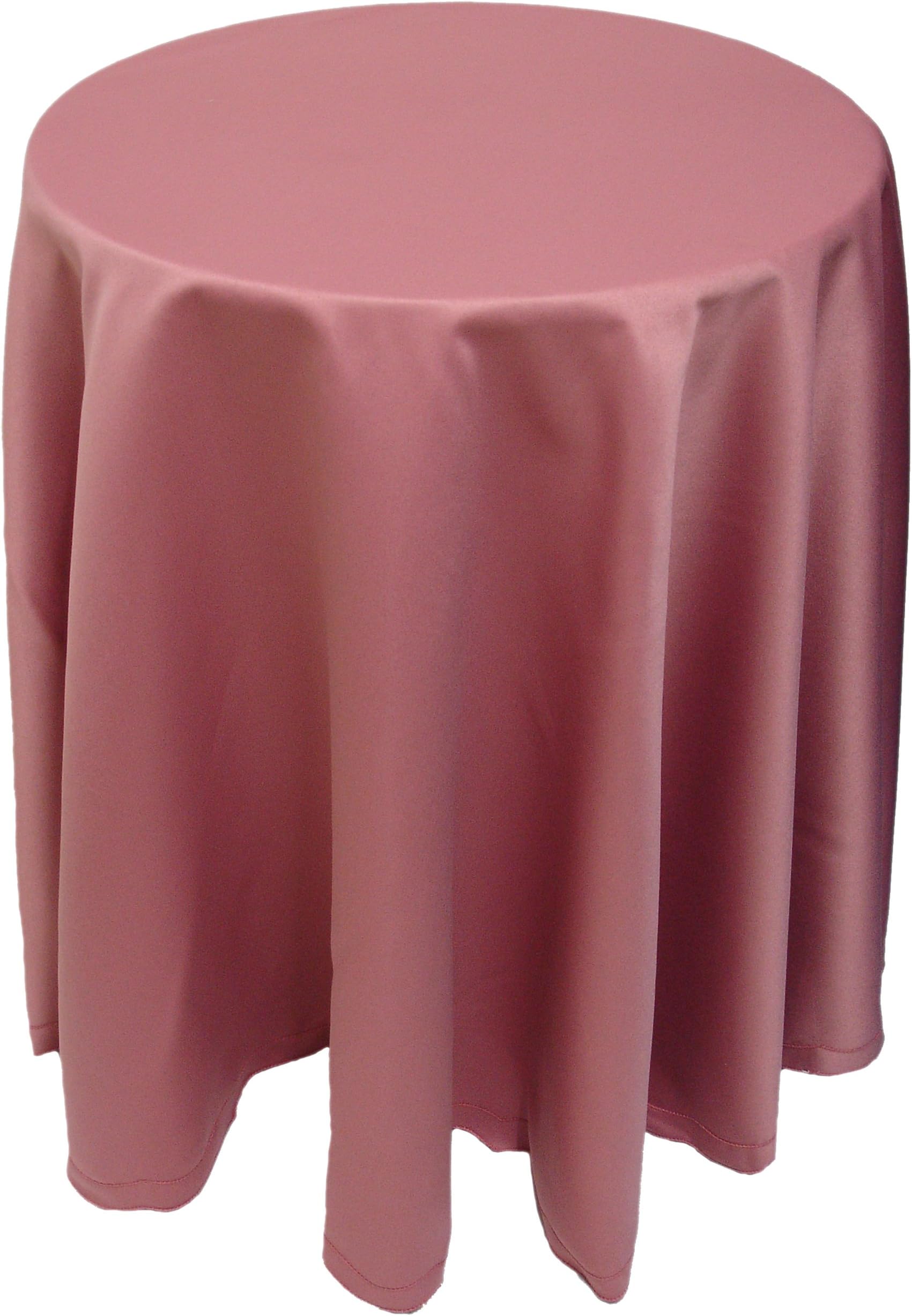 GiftsScotland Plain Round Scalloped Edge 173cm Diameter Pink Tablecloth FREE UK POSTAGE