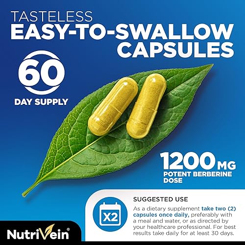 Miniatura 6 de Nutrivein Cápsulas prémium de Shilajit, suplemento de glutatión liposomal y paquete de suplementos de berberina cápsulas de berberina, glutatión y