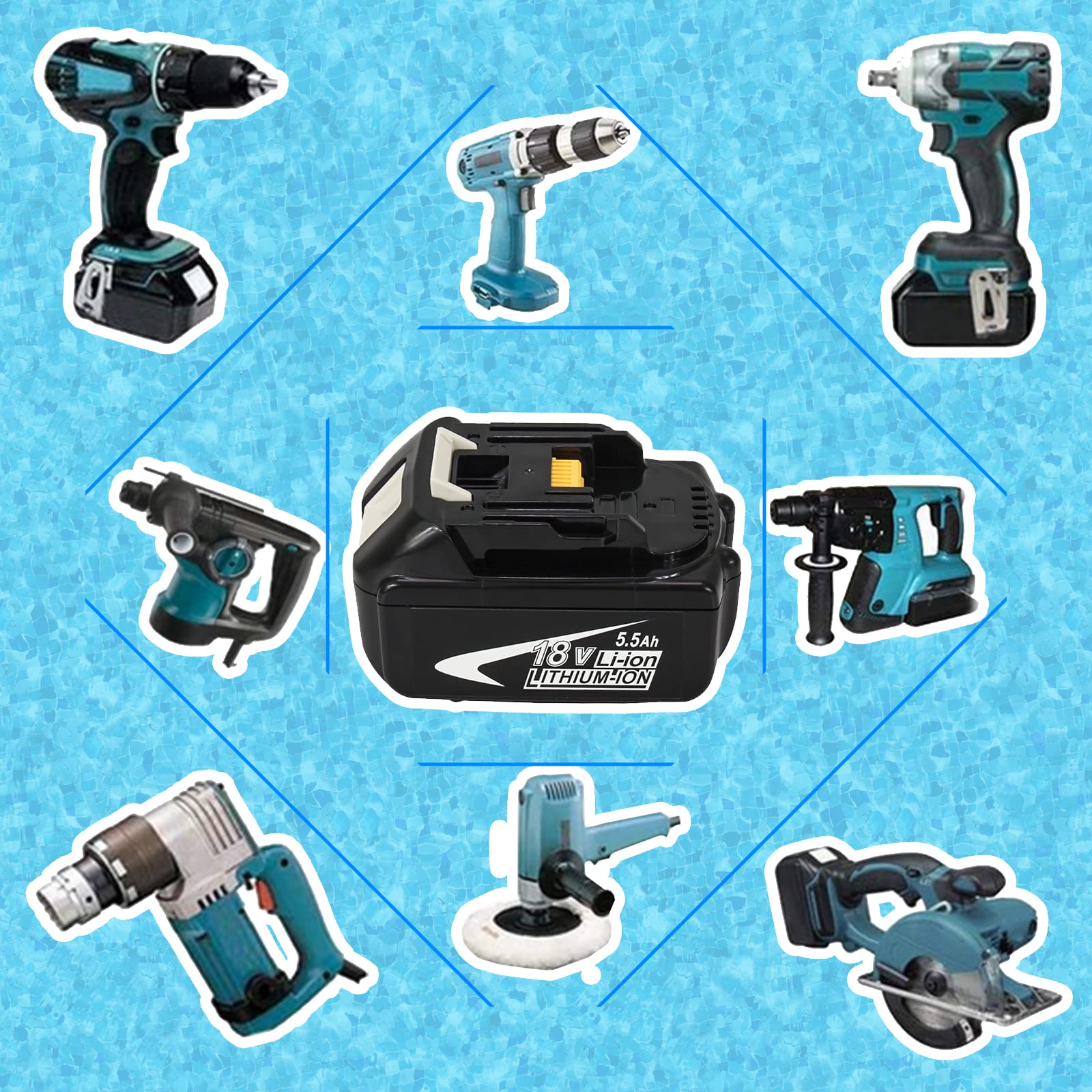 Für Makita BL1815N Akku 18V 3.0Ah Lithium LXT Ersatzakku BL1850 BL1840 883814175