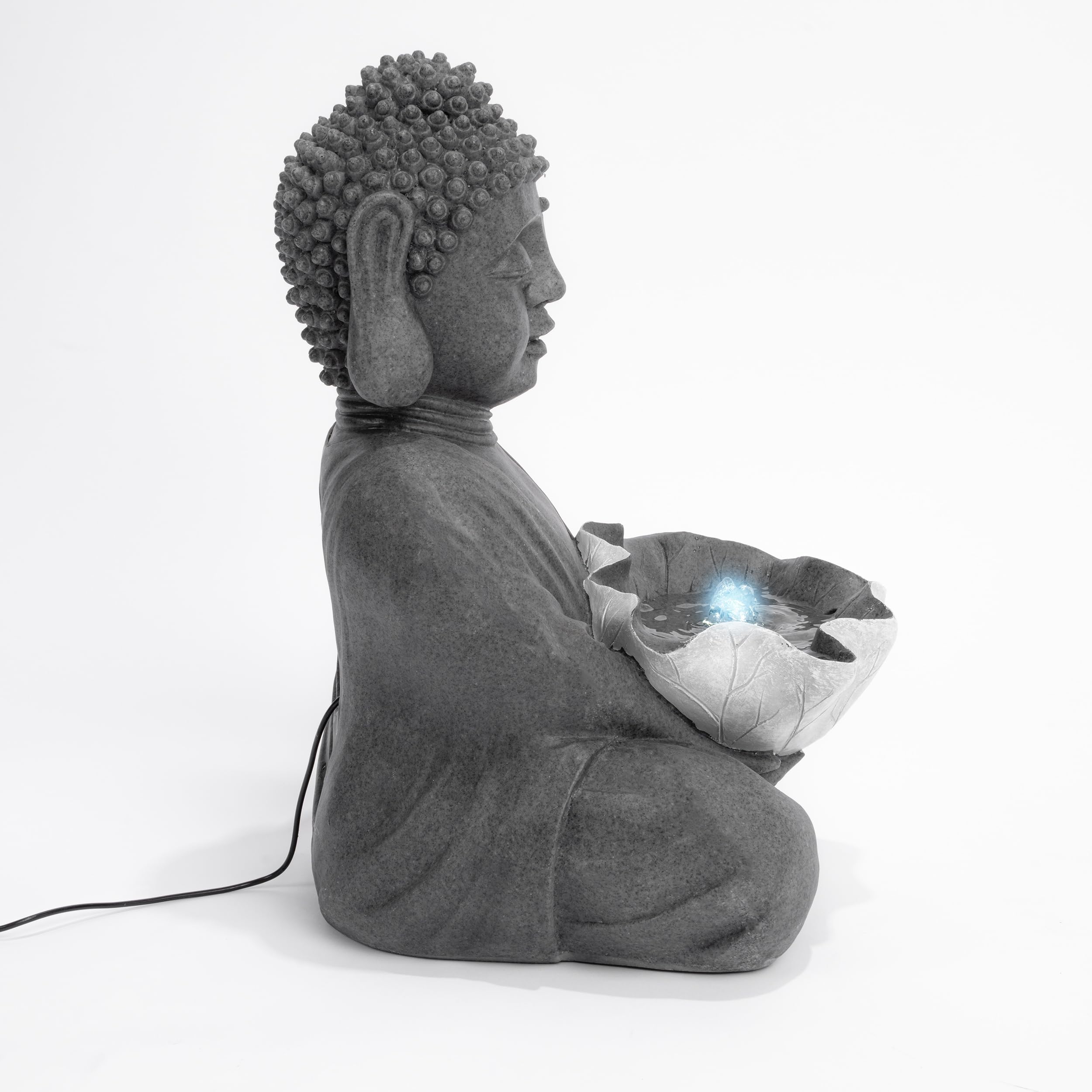 esotec Solar Gartenbrunnen Wasserspiel Buddha außen Akku & LED 101331