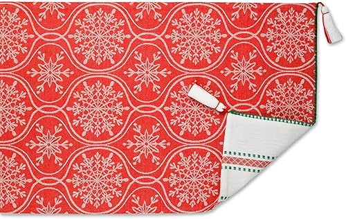 Miniatura 4 de DII Joyful Snowflakes Collection - Camino de mesa reversible de Navidad, 14 x 108 pulgadas
