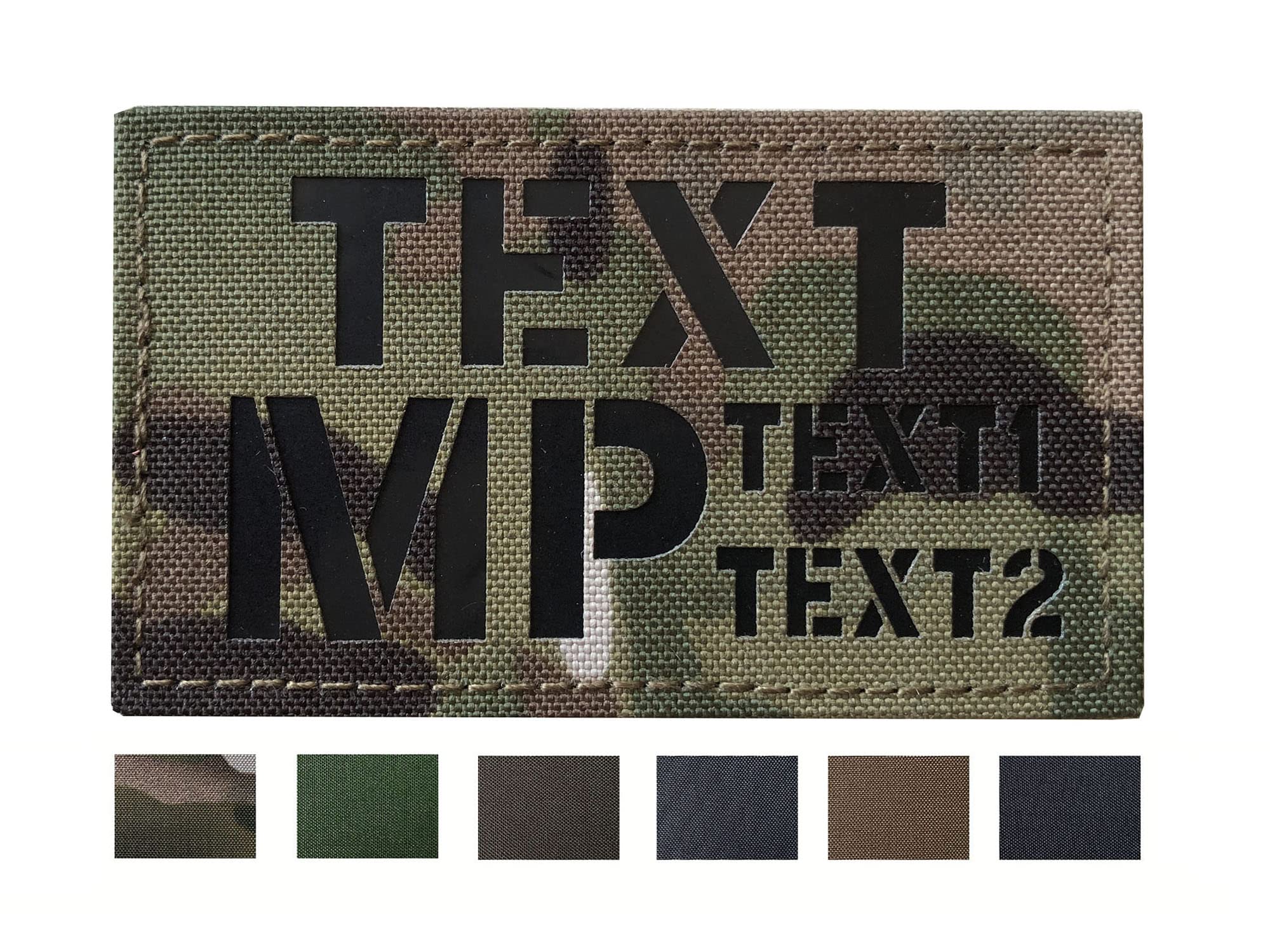 SUVIYA Custom 3.5x2 Inch Infrared IR Military Police Patch Blood Type callsign Patch US American IR Flag Patch(MP)