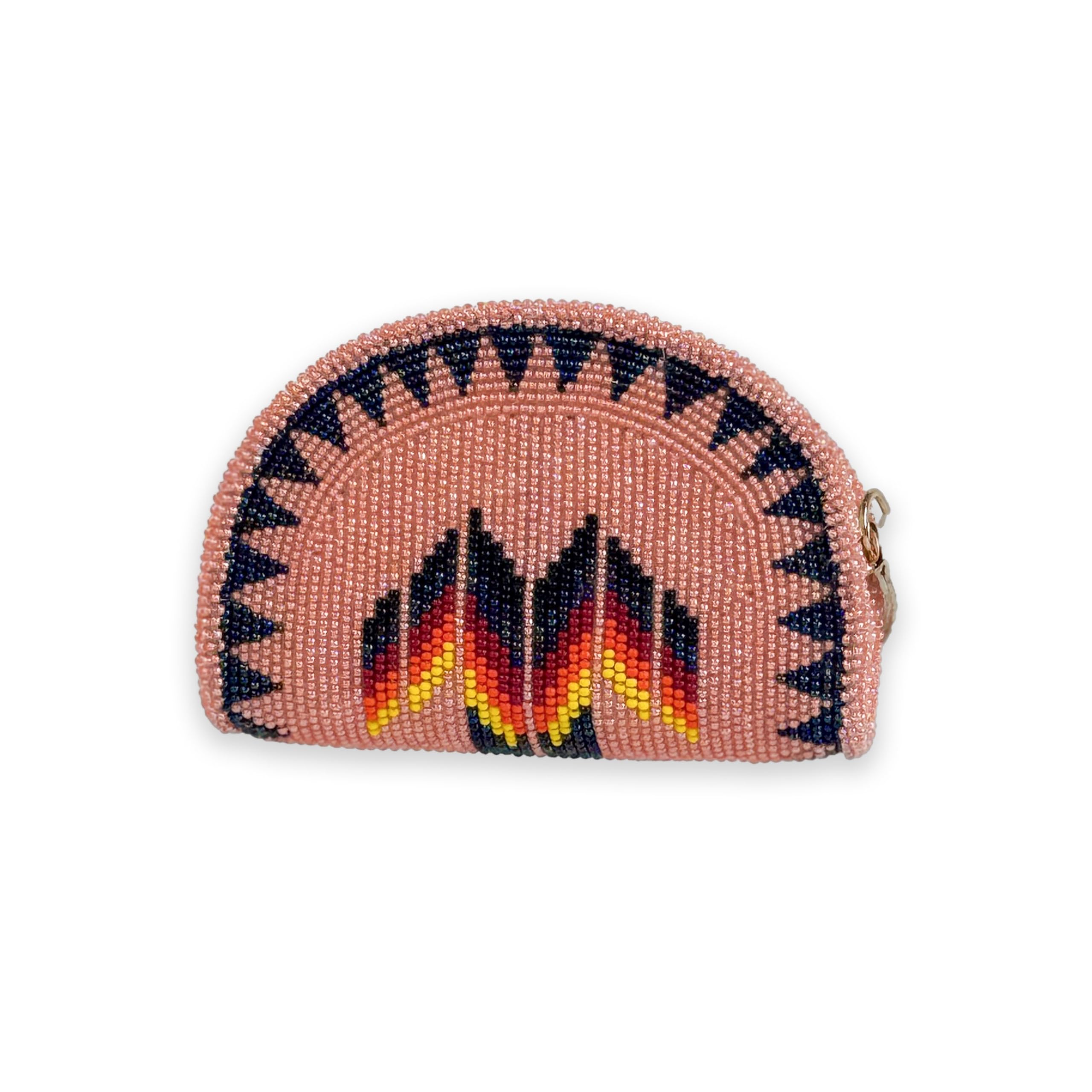 Lavivia Handmade Beaded Coin Purse, Native American Style Beaded Coin Pouch, Colorful Czech Beads Coin Bag, Small Wallets for her, Birthday