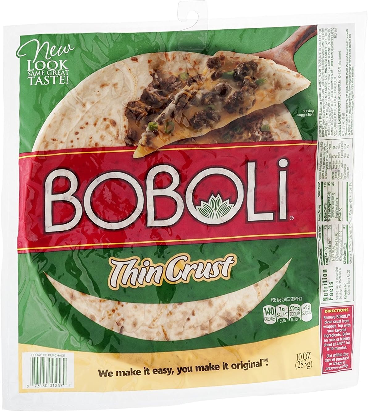 Boboli, Original Italian Thin Pizza Crust, 10oz Package (Pack of 3)