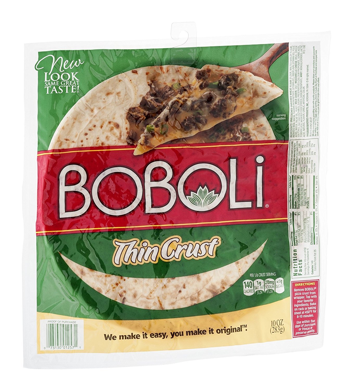Boboli, Original Italian Thin Pizza Crust, 10oz Package (Pack of 3)