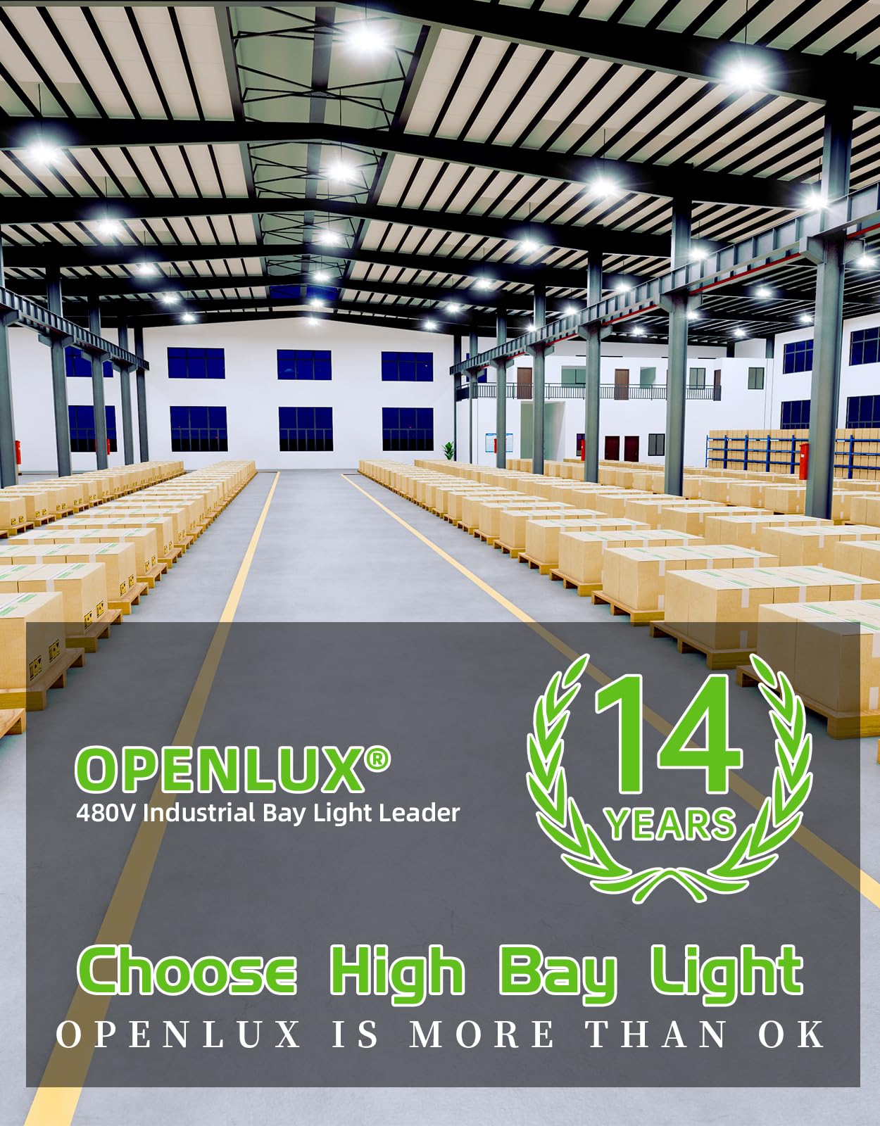 3 Pack 480V High Bay Light UFO LED 240W 200W 150W Adjustable ETL DLC Listed 5000K LED Warehouse — view 6