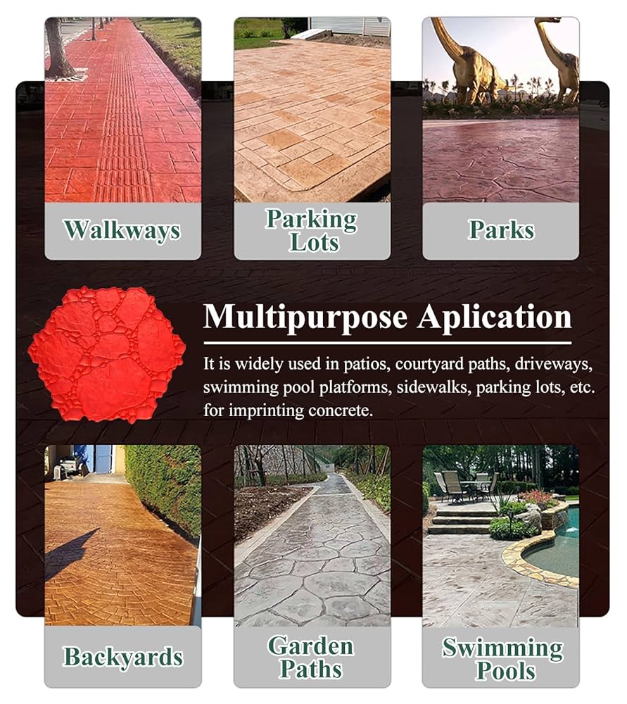 Amazon.co.jp: 石模様のコンクリートスタンプ型、歩道用装飾石畳