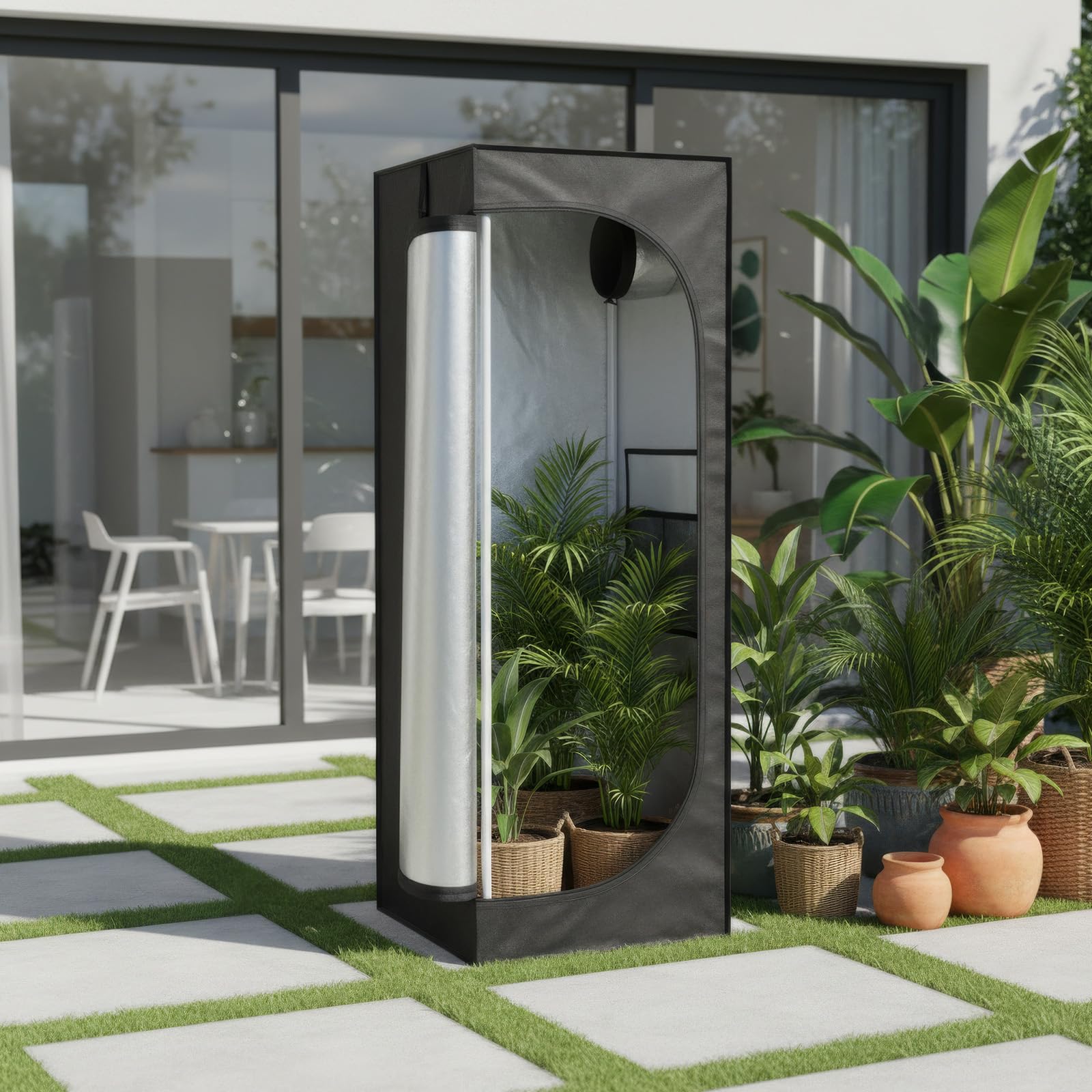 Grow Tent 40 x 40 x 120 cm Indoor Plant Growing Tent with Reflective Lining &