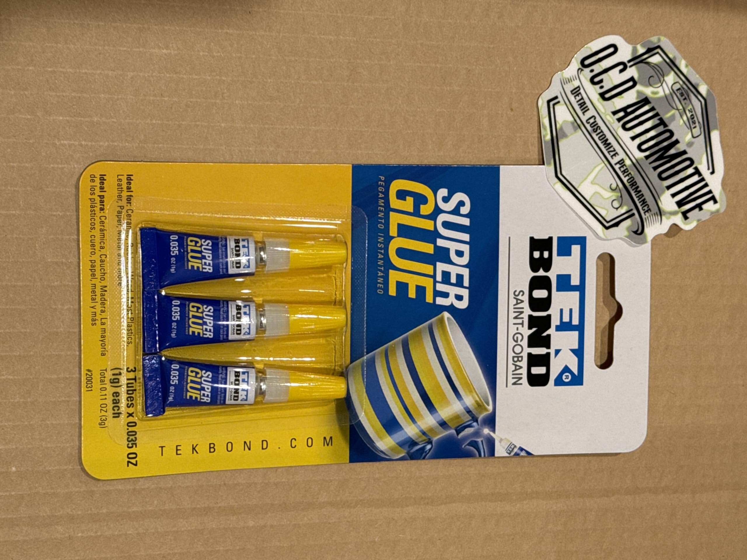 Tekbond Super Glue Premium Pack - Clear, Low Viscosity, Strong, Versatile - For Ceramic, Leather, Paper, Plastic, Metal & More - 0.1058 Ounce