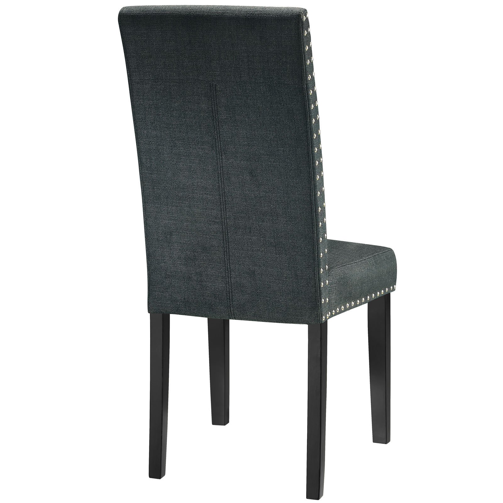 LexMod silla de comedor de vinilo parte de un juego, Madera, Gris 4