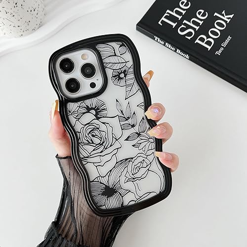 Miniatura 8 de XIZYO Funda para iPhone 13 Pro, bonita funda protectora de poliuretano termoplástico a prueba de golpes, con marco de ondas rizadas y onduladas,