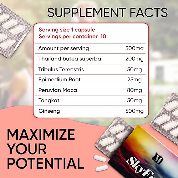 SkyFeel Sports Nutrition Supplement | Daily Energy & Wellness Support for Active Lifestyles | Travel-Friendly Formula | Made in USA | 10 Pack