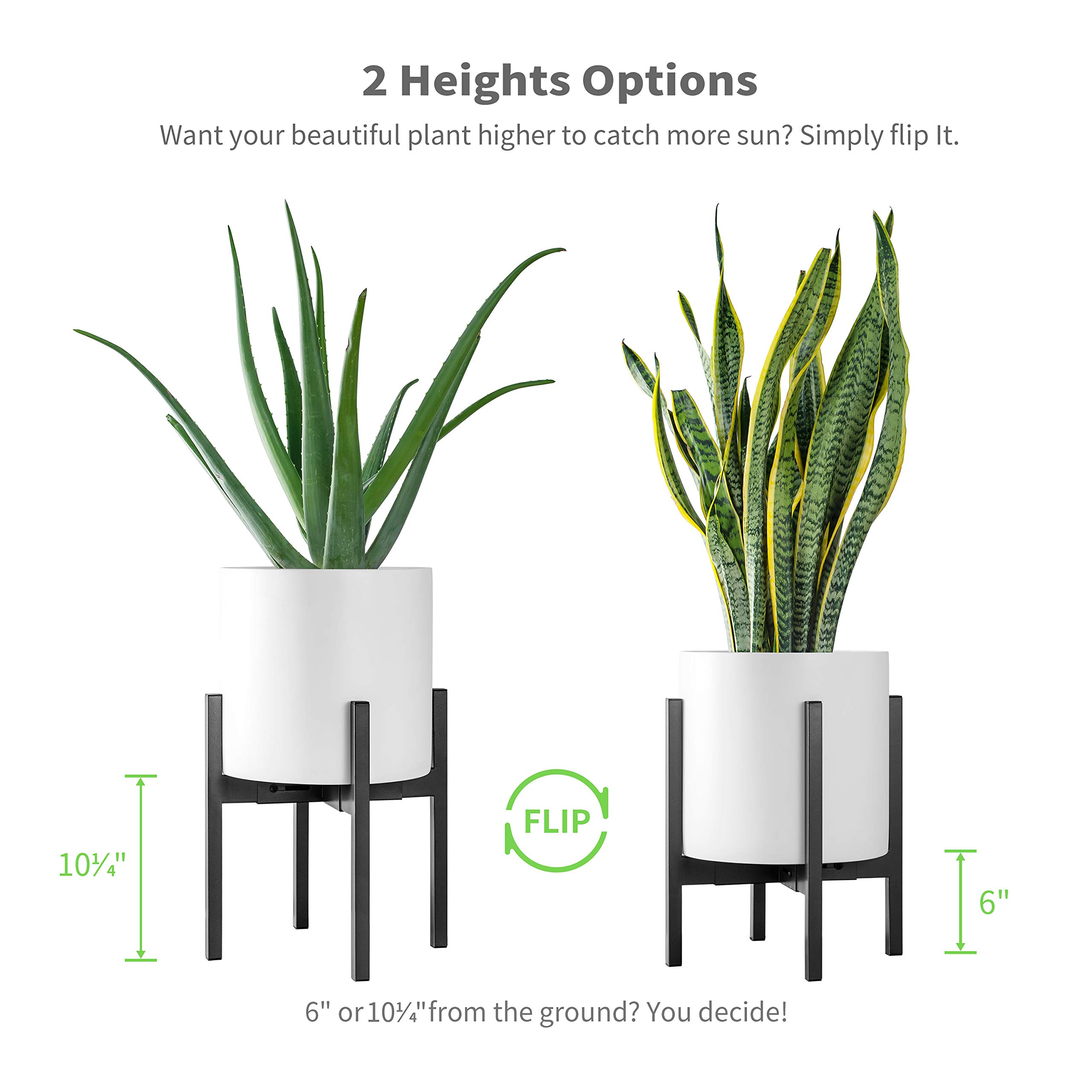 FaithLand Plant Stand, Adjustable Size Fits 8 9 10 11 12 Inches Plant Pot, Metal Planter Stand - Image 4
