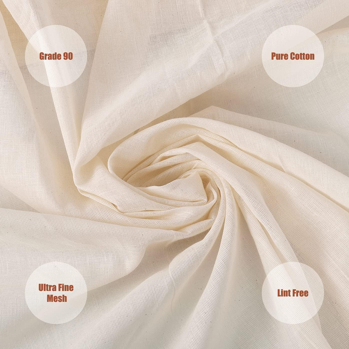 Muslin Cloths for Cooking Cheese Cloths for Straining (Large Cut 140cm x 100cm) - Image 2