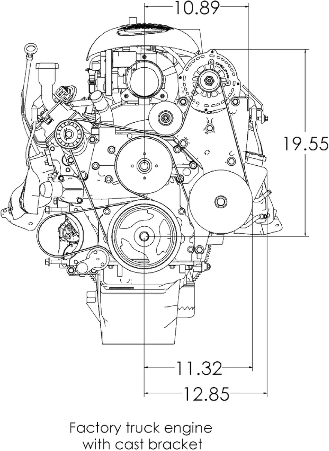 LS Narrow Mount Compressor Bracket GM LS Truck/SUV & '10-15 Camaro Engines #40-10780
