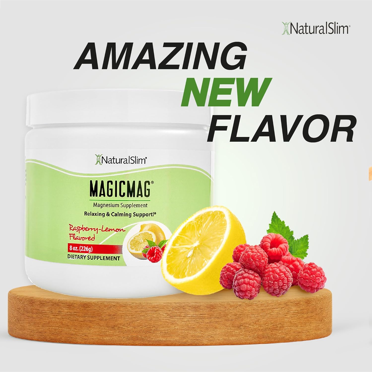 NaturalSlim Magicmag – Polvo de citrato de magnesio puro para el estrés ...