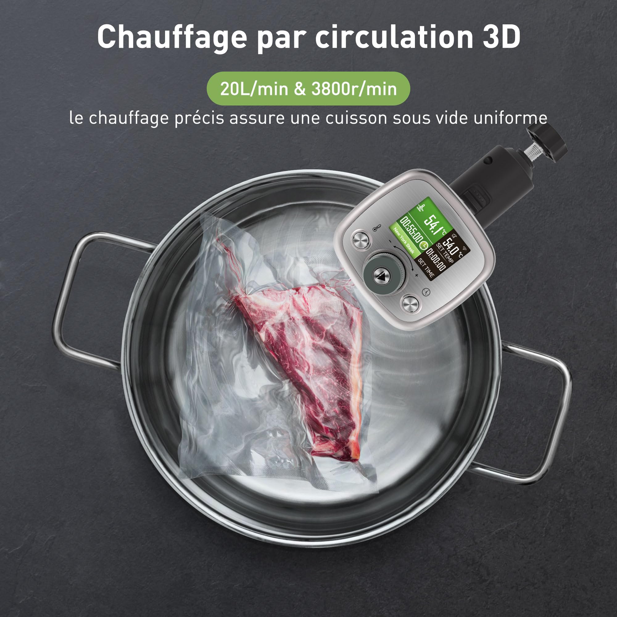 KitchenBoss Sous Vide Roner Cocina de Baja Temperatura Slow Cooker