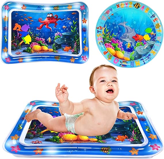 MUSUNFE Activity & Entertainment,Playmats & Floor Gyms MUSUNFE Inflatable Tummy Time Water Mat Infants Toddlers Play Mat Toy, Fun Play Activity Center Gifts, Toddlers Baby Toys for 3 to 36 Months.(2-pack)