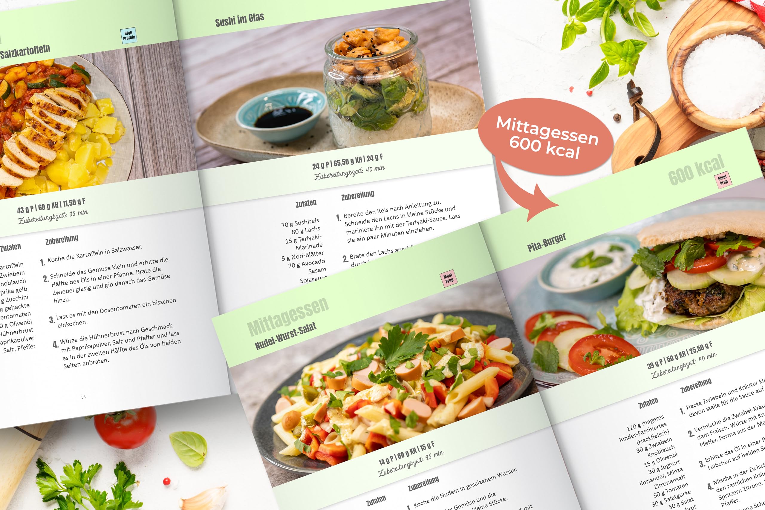 Endlich schlank - Dein SMARTES Kochbuch zum Abnehmen: Kombinierbare kalorienarme Rezepte im Baukastensystem