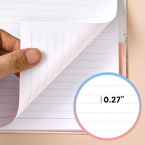 Miniatura 4 de Cuadernodiario a rayas, planificador diario con papel grueso de alta calidad, 6.2 x 8.4 pulgadas, cuaderno en espiral, con tapa dura impermeable,