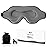 Sleep Eye Mask for Men Women, Lash Extensions 3D Sleeping Mask, Travel Blackout Night Blindfold Eye Shade Cover with Adjustable Strap (Grey-3D)