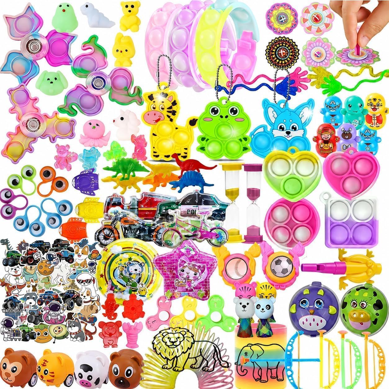 TISEA 212 Pack Party Bag Fillers, Pinata Fillers and Lucky Dip Prizes