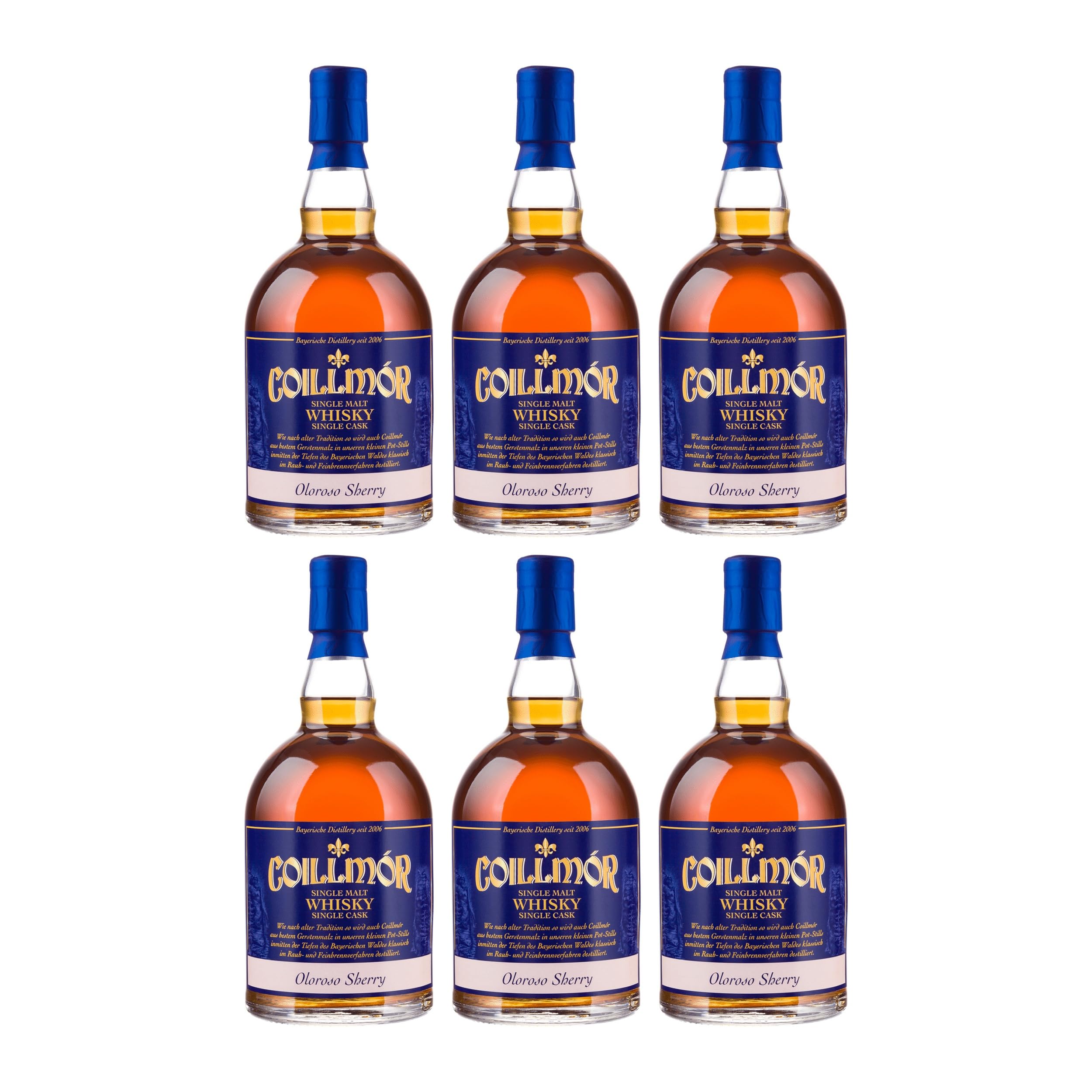 Liebl Coillmór Single Malt Whisky Sherry Oloroso Single Cask 9 Jahre Bayrischer Wald Deutschland inkl. FeinWert E-Book (6 x 0.7 l)