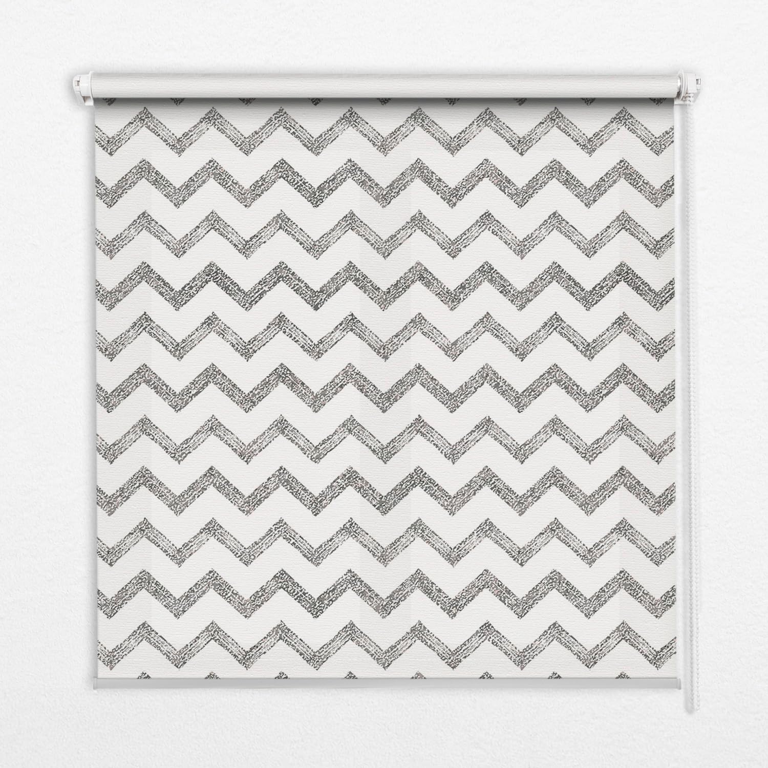 Store enrouleur sans perçage de haute précision gris motif géométrique
