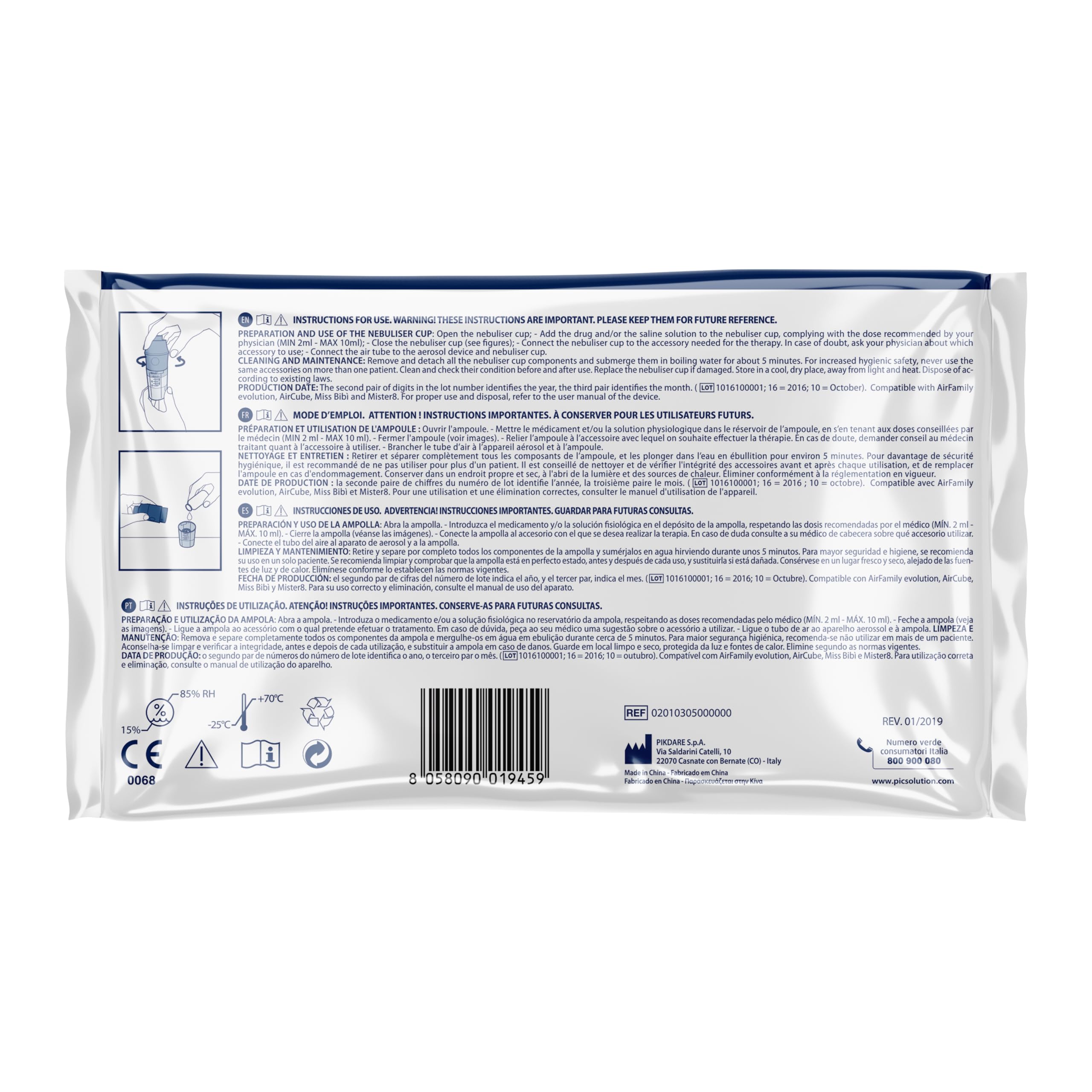 Pic Solution Ampolla Acti Fast Pro Aerosol a pistone