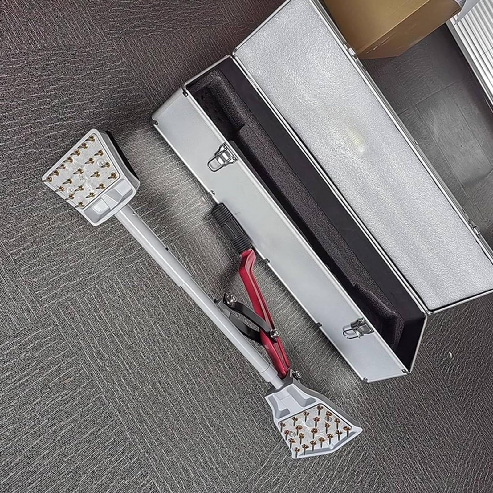 Écarteur de tapis, outil de frappe de genou facile à utiliser, outil de montage essentiel pour les projets de revêtement de sol, kit d'outils d'installation de tapis