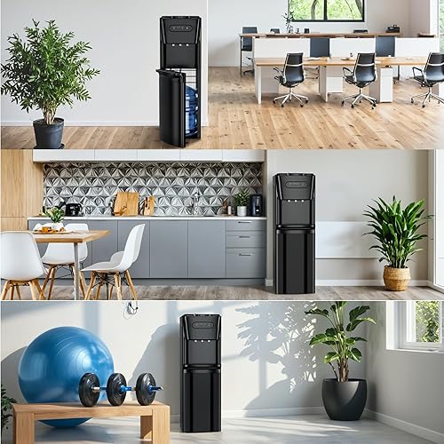 Miniatura 6 de Manastin Dispensador de enfriador de agua de carga inferior, 3 ajustes de temperatura, caliente, frío y habitación, indicador de botella vacía