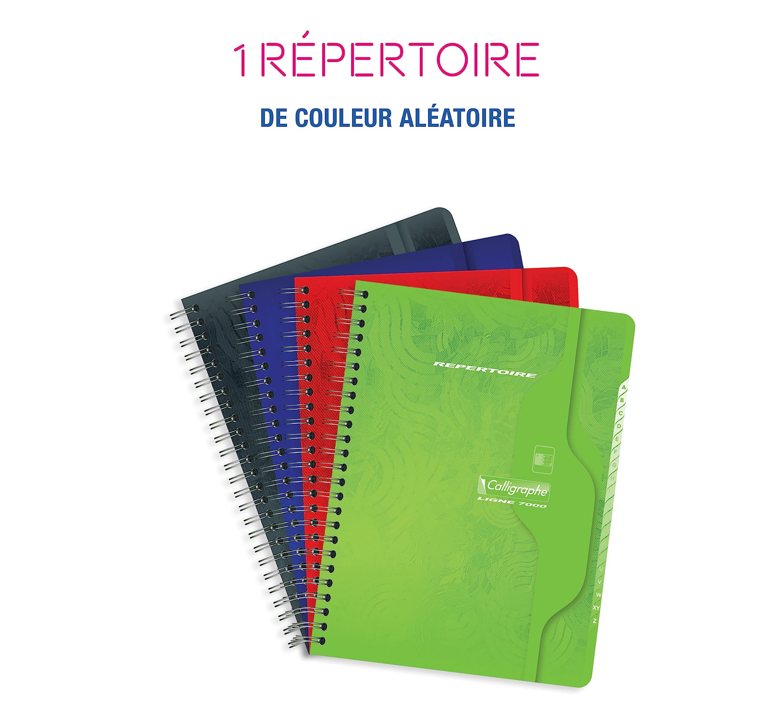 Répertoire à Spirale Clairefontaine - 17x22 Cm, 180 Pages Petits Carreaux, Papier 90 G/m²